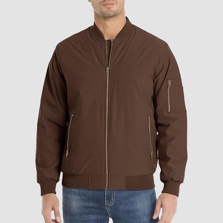 Men's Bomber Jacket – Casual Zip - Up Windbreaker - veyora