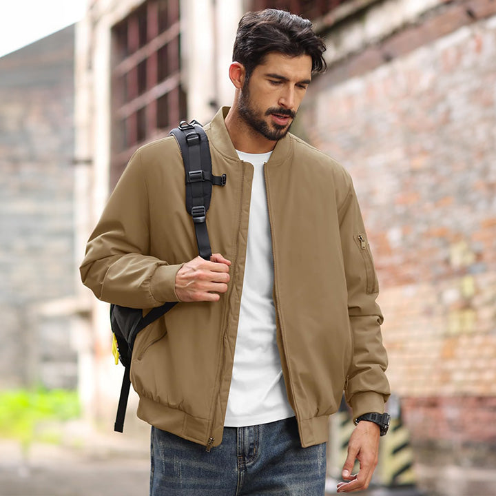 Men's Bomber Jacket – Casual Zip-Up Windbreaker