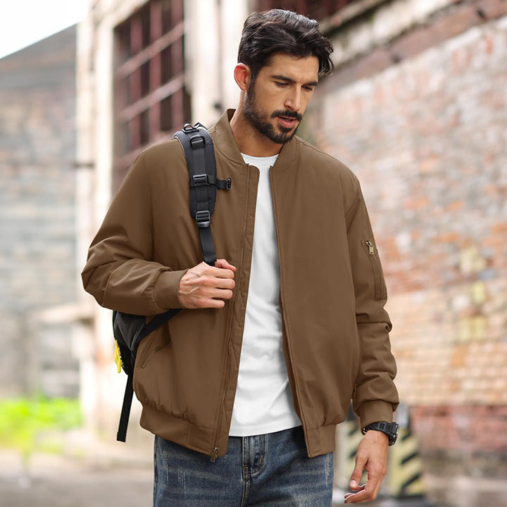 Men's Bomber Jacket – Casual Zip-Up Windbreaker