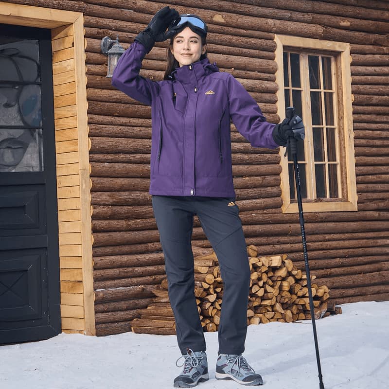 Manteau d'hiver imperméable 3 en 1, doublé polaire, combinaison deux pièces, veste de ski et de randonnée à capuche