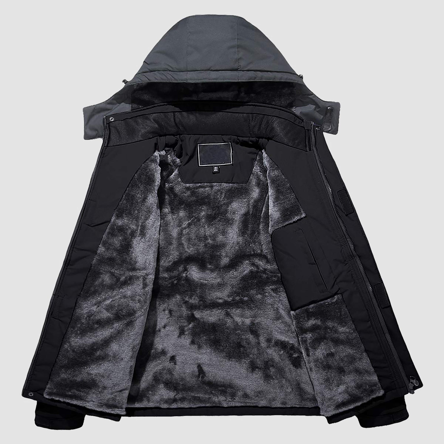 Men's Water-Repellent Winter Ski Jacket with Fleece Lining
