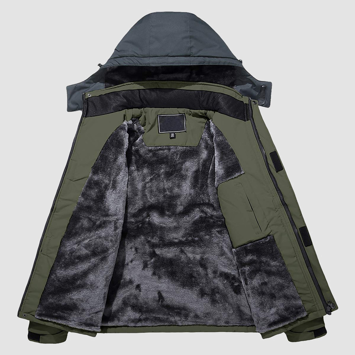 Men's Water-Repellent Winter Ski Jacket with Fleece Lining