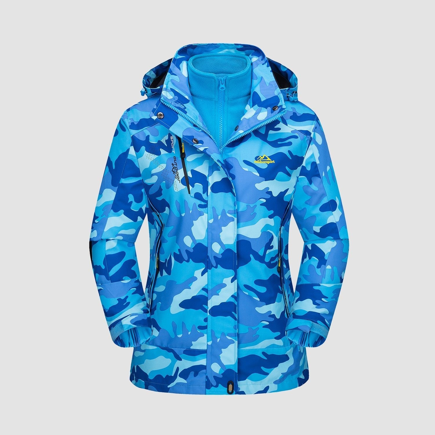 Women's 3 - in - 1 Waterproof Ski Jacket with Fleece Liner - veyora