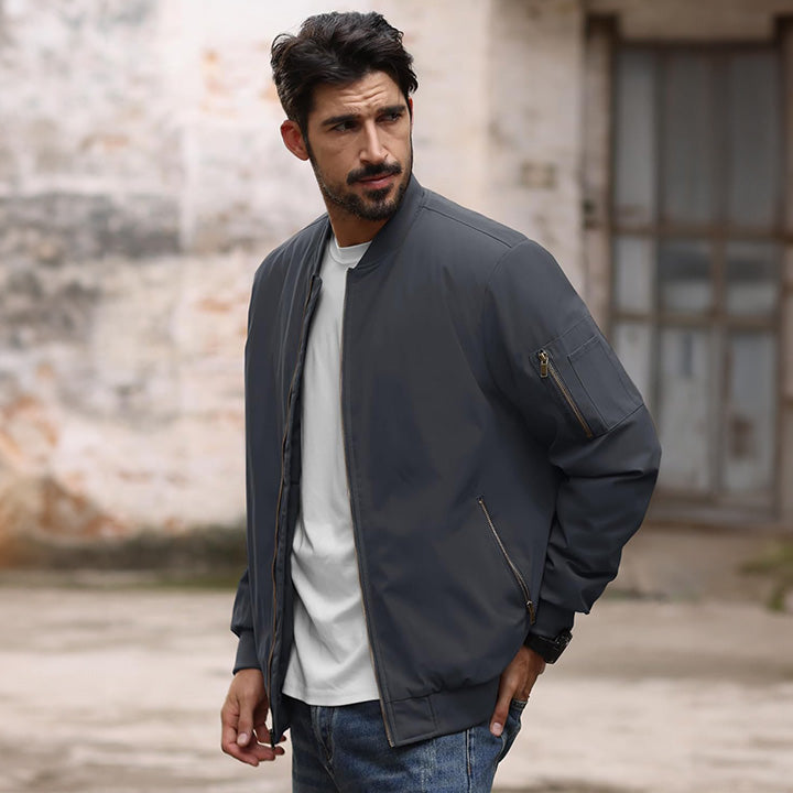 Men's Bomber Jacket – Casual Zip-Up Windbreaker