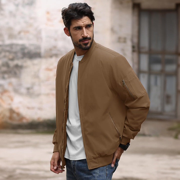 Men's Bomber Jacket – Casual Zip-Up Windbreaker