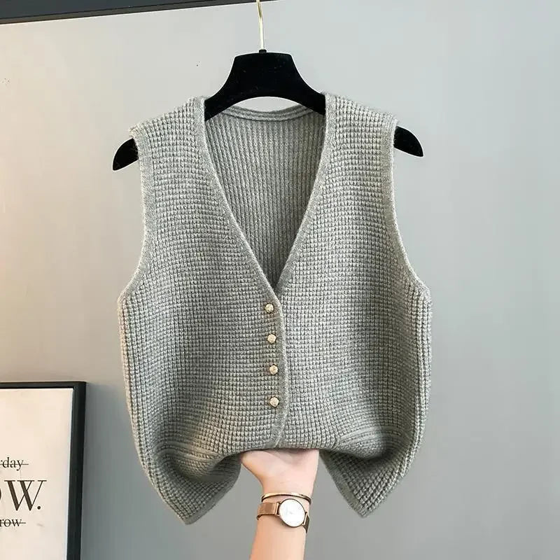 Alyssa™ - Stylish Warm Knitted Vest - veyora