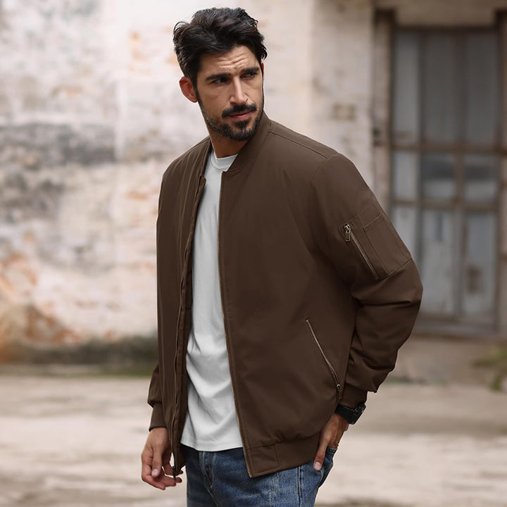 Men's Bomber Jacket – Casual Zip-Up Windbreaker