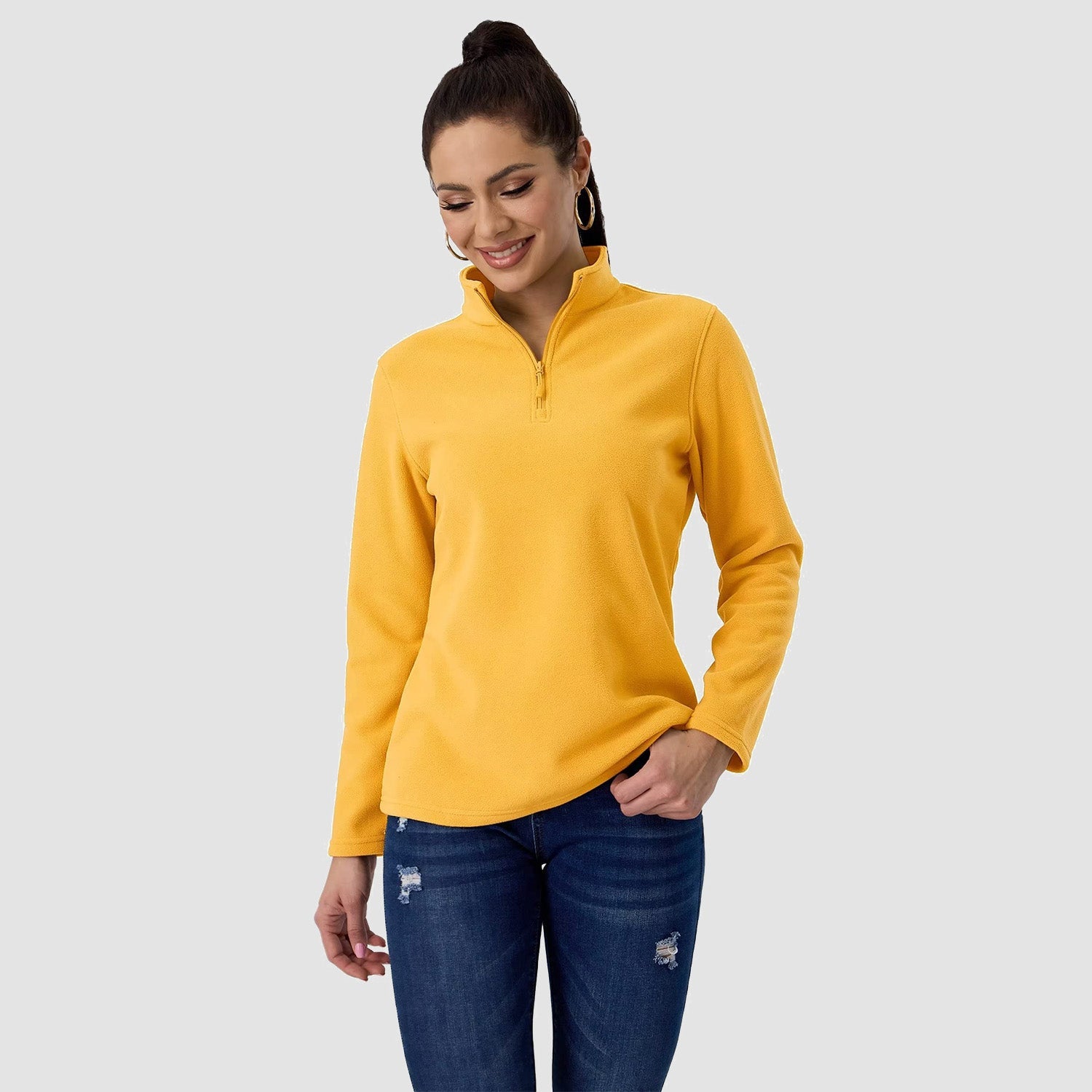 Women's 1/4 Zip Fleece Pullover - Athletic & Warm