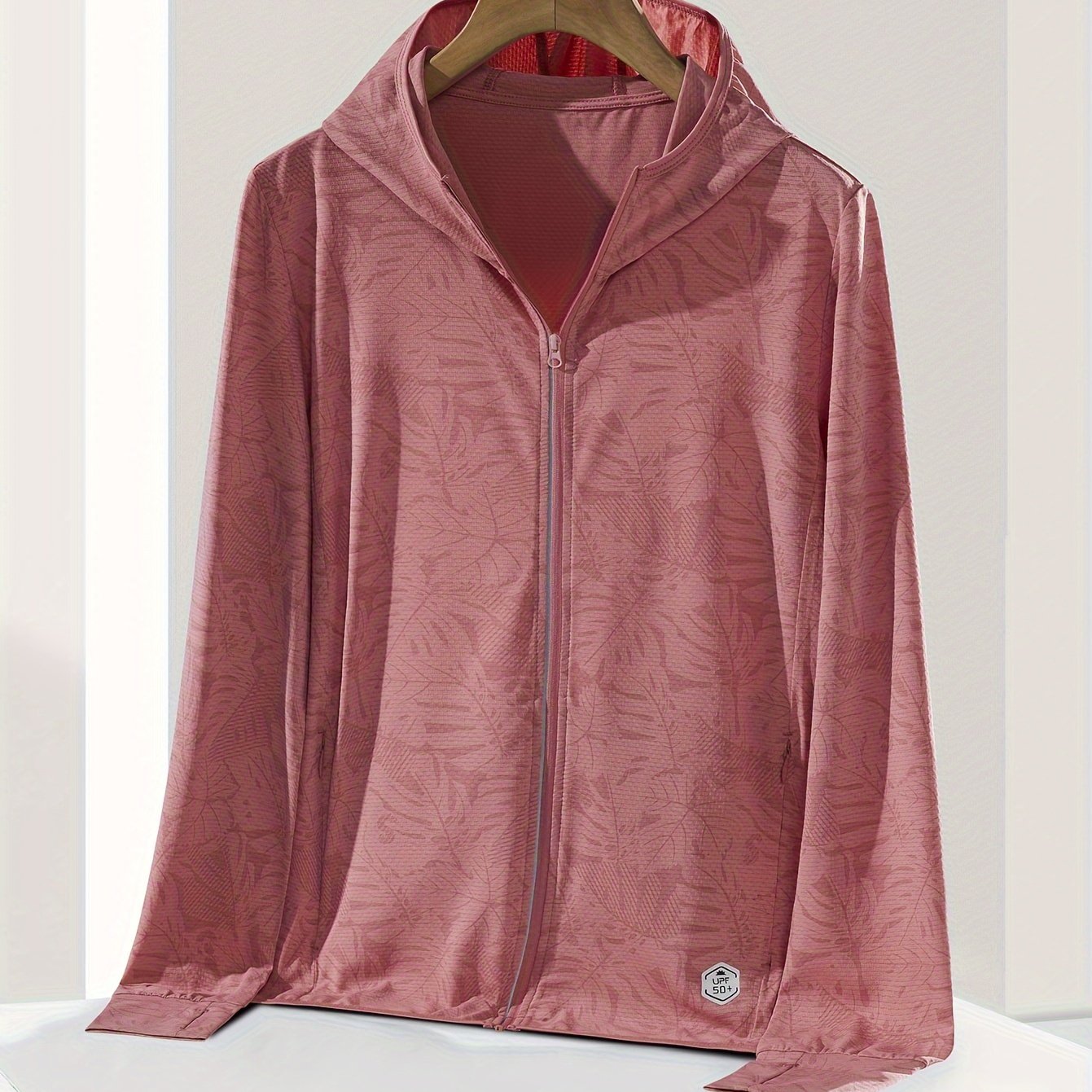 Women's Sports Jacket, Fashionable Maple Leaf Print, Stretchable, Hooded, Quick - Dry Coat - veyora