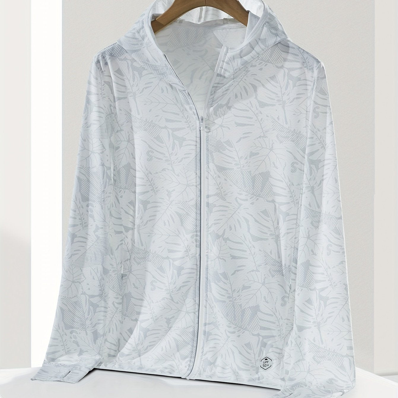 Women's Sports Jacket, Fashionable Maple Leaf Print, Stretchable, Hooded, Quick - Dry Coat - veyora