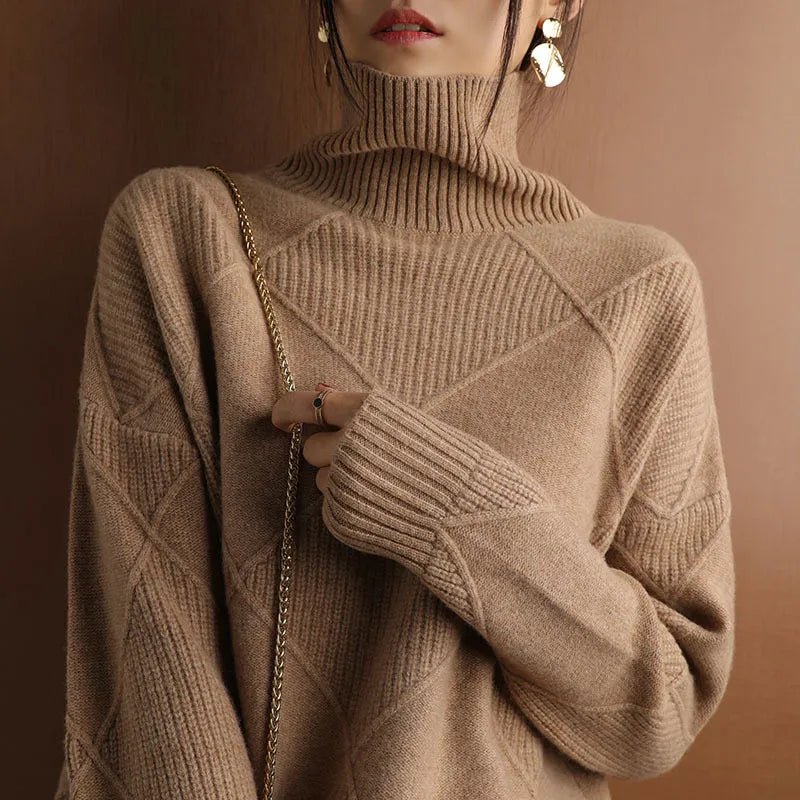 Zoe™ - Comfortable Soft Turtleneck Sweater - veyora