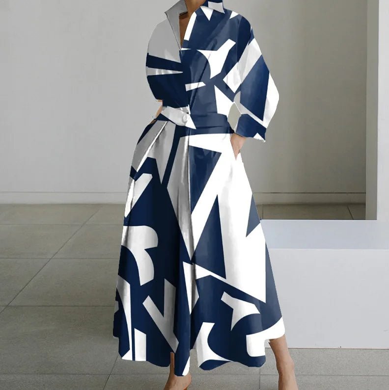 Elegant Printed Maxi Dress - veyora