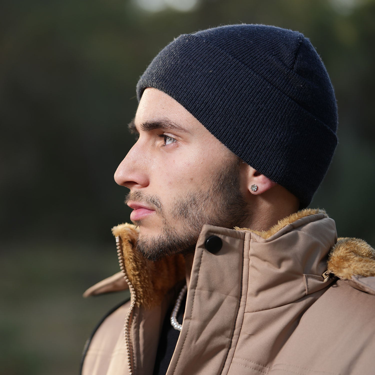 Men's Fleece Lined Parka Jacket - Hooded Puffer Warm Coat - veyora