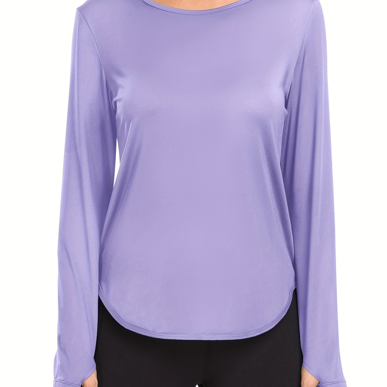 Womens Long Sleeve T-Shirt - Ultra - Lightweight, Breathable, Fashionable Sports Top with Thumb Holes Design - Provides Superior Sun Protection for Yoga, Running, and Outdoor Activities - veyora