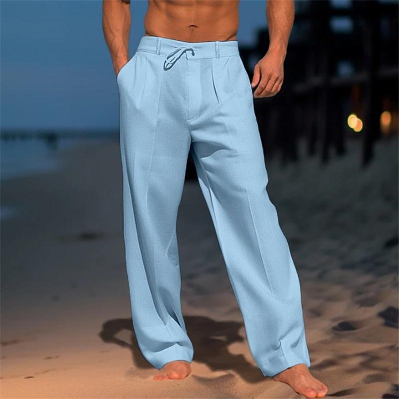 Nathan™ - Linen Solid Color Pants - veyora