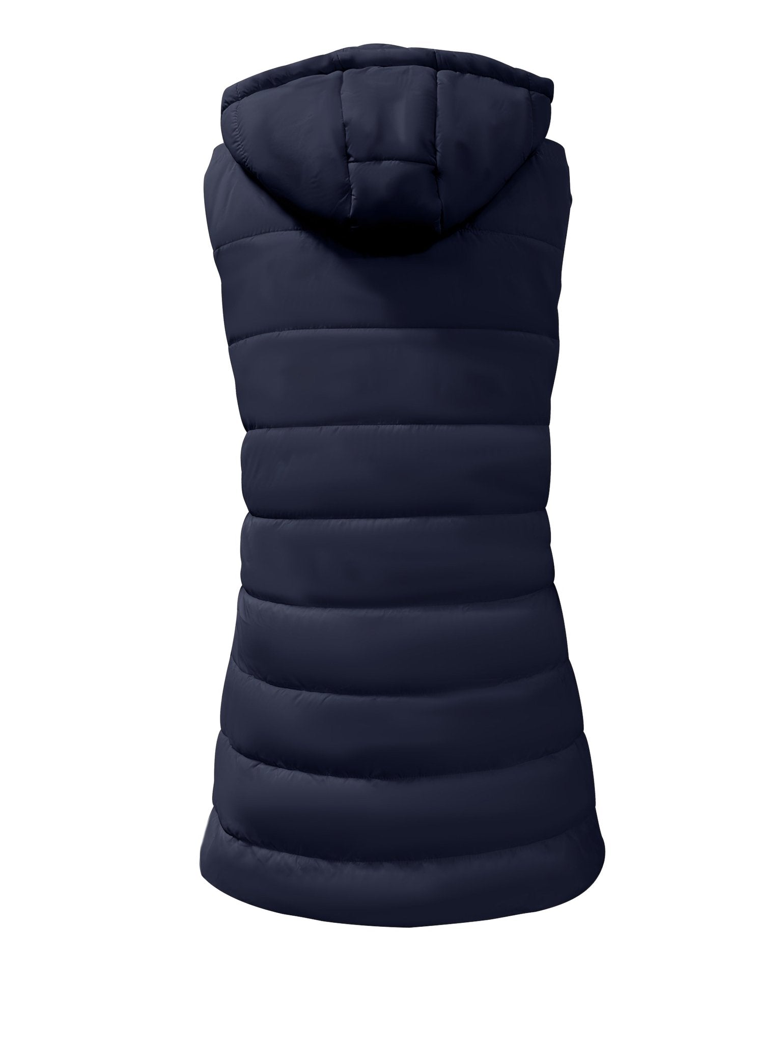 Warm Thickened 100% Polyester Hooded Puffer Vest - Women's Elegant Solid Color All - Season Coat - Lightweight 1g/m² Fabric Woven Weave Adult Outerwear - veyora