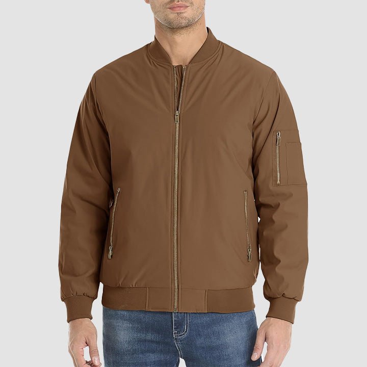 Men's Bomber Jacket – Casual Zip - Up Windbreaker - veyora