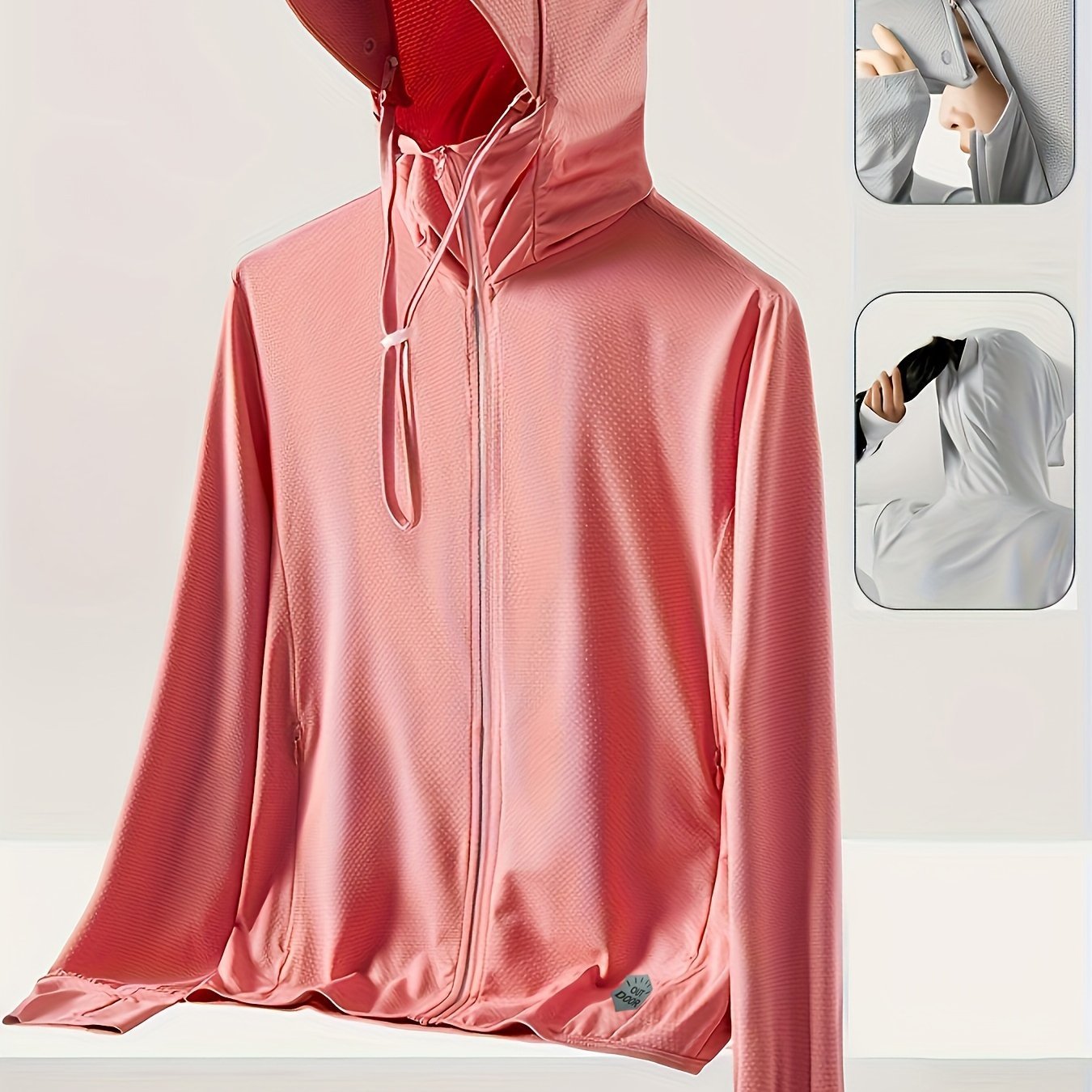 Women'S Lightweight Sun Protection Hooded Jacket - Breathable, Quick - Dry Outerwear with UV Protection, Adjustable Zip - Up for Hiking & Outdoor Activities, Hooded Jacket - veyora