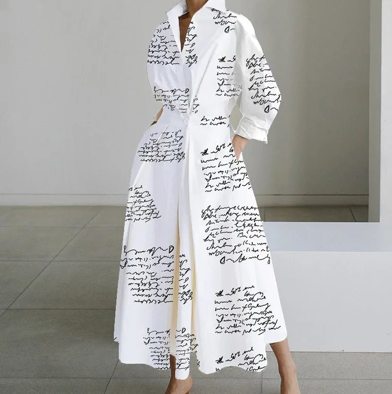 Elegant Printed Maxi Dress - veyora