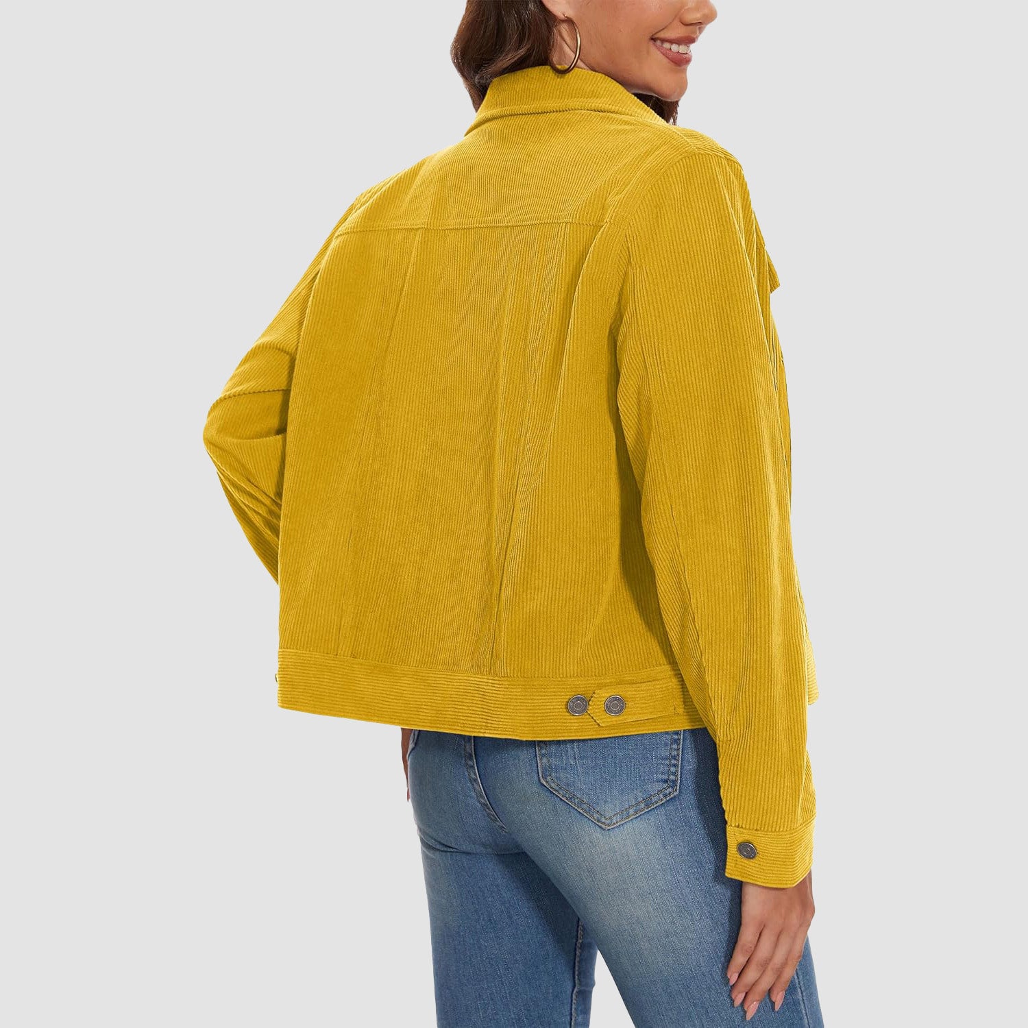 Women's Casual Corduroy Shacket Jacket