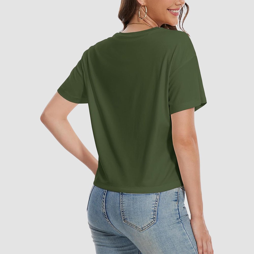 【New In】Women's Cotton UPF 50+ Summer Crop Top T-Shirt - veyora