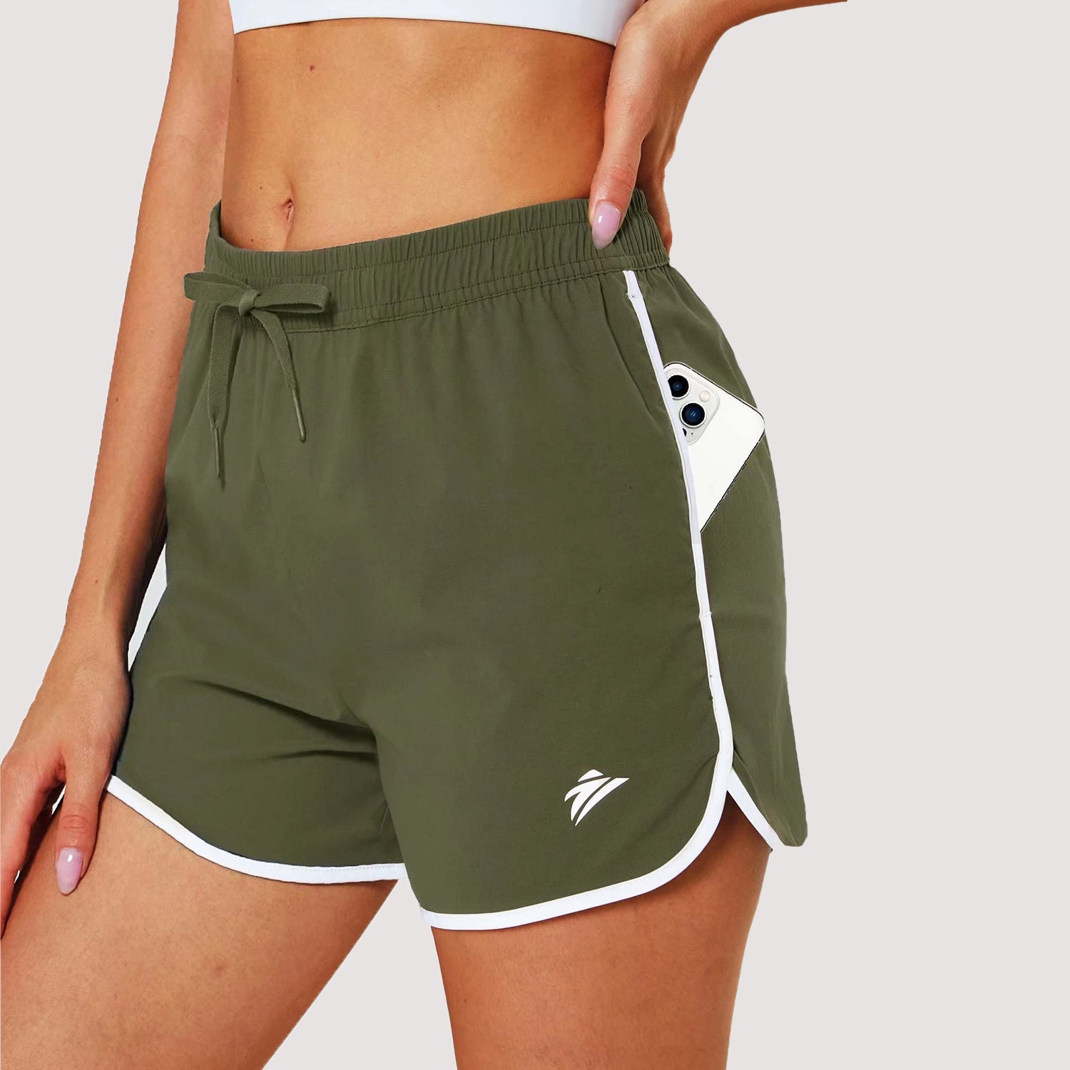 Women's Running Shorts with 2 Pockets Quick Dry Yoga Shorts - veyora