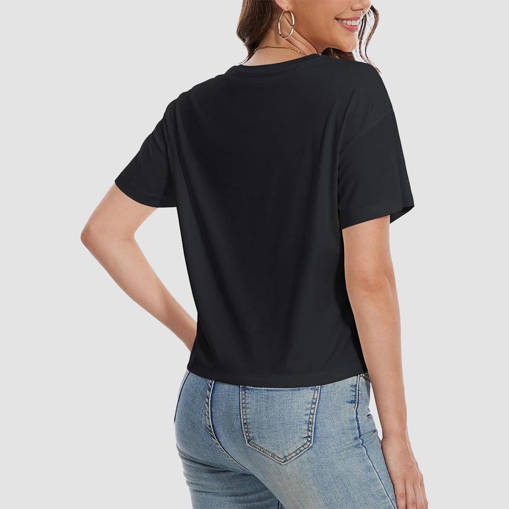 【New In】Women's Cotton UPF 50+ Summer Crop Top T-Shirt - veyora