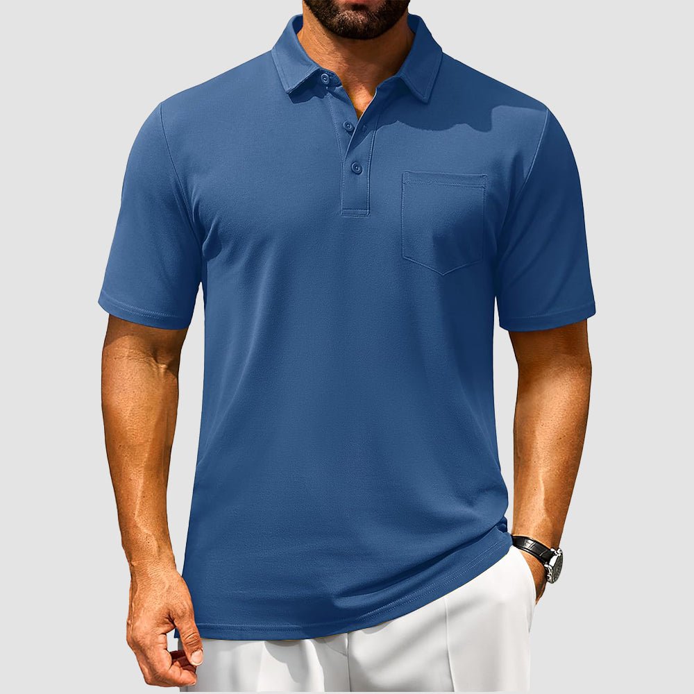 Men's Cotton Polo Shirts - Breathable Short Sleeve Golf Tee - veyora