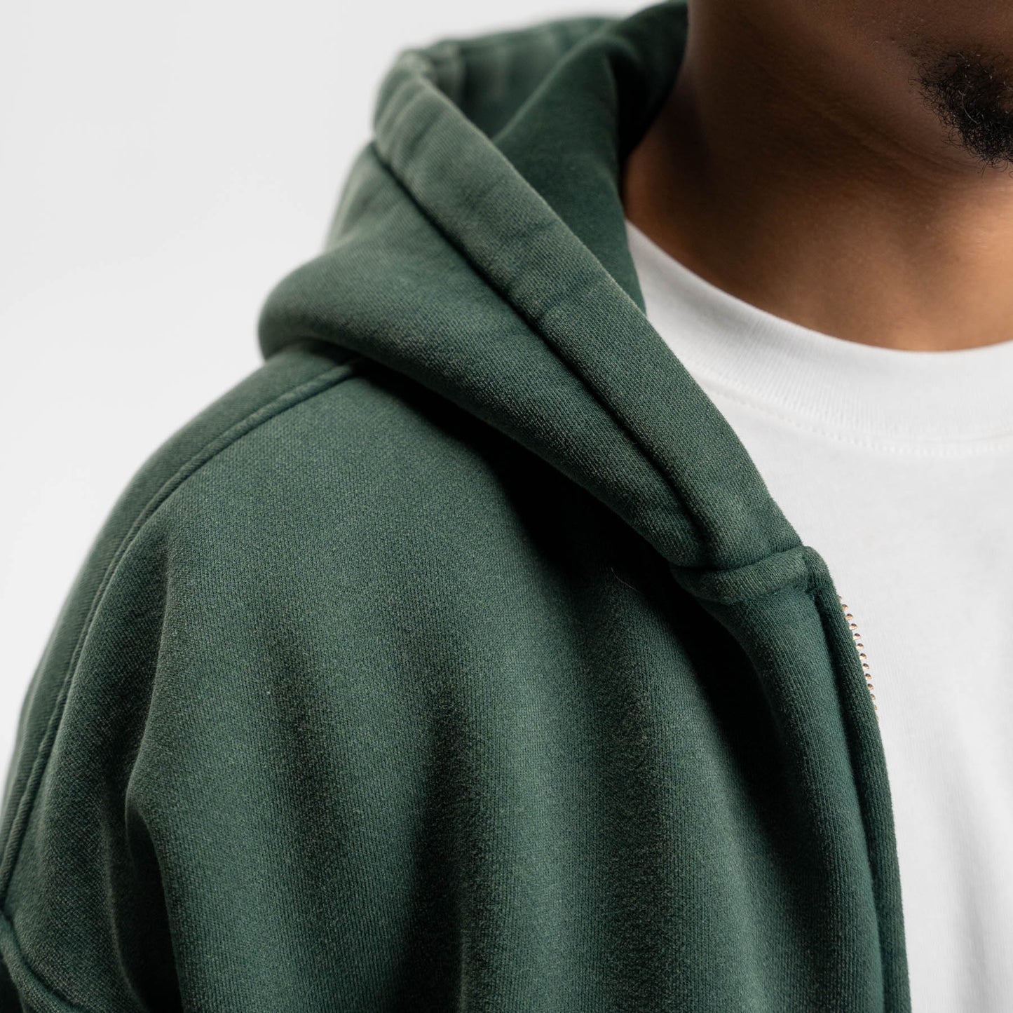 Loose Fit Washed Zip Up Hoodie