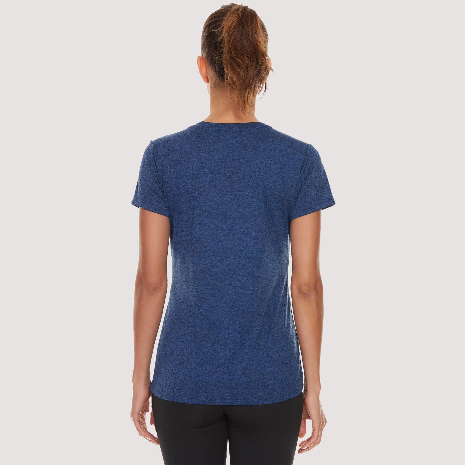 Women's Running T-Shirt Quick Dry V - Neck Yoga Top Tee Shirts - veyora