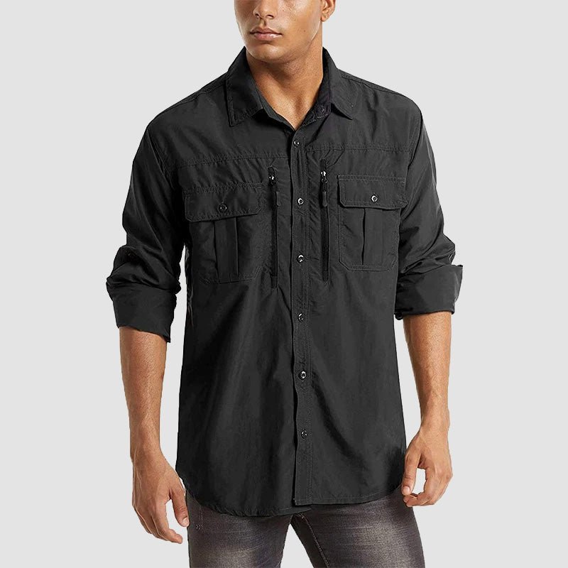 Men's Tactical Shirt, Quick - Dry & UV Protection for Hiking - veyora