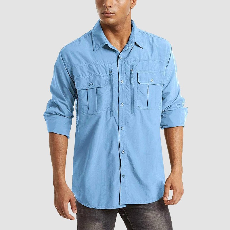 Men's Tactical Shirt, Quick-Dry & UV Protection for Hiking