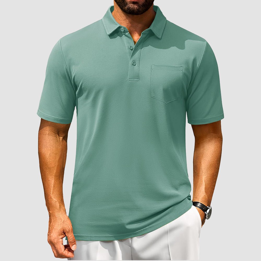 Men's Cotton Polo Shirts - Breathable Short Sleeve Golf Tee - veyora