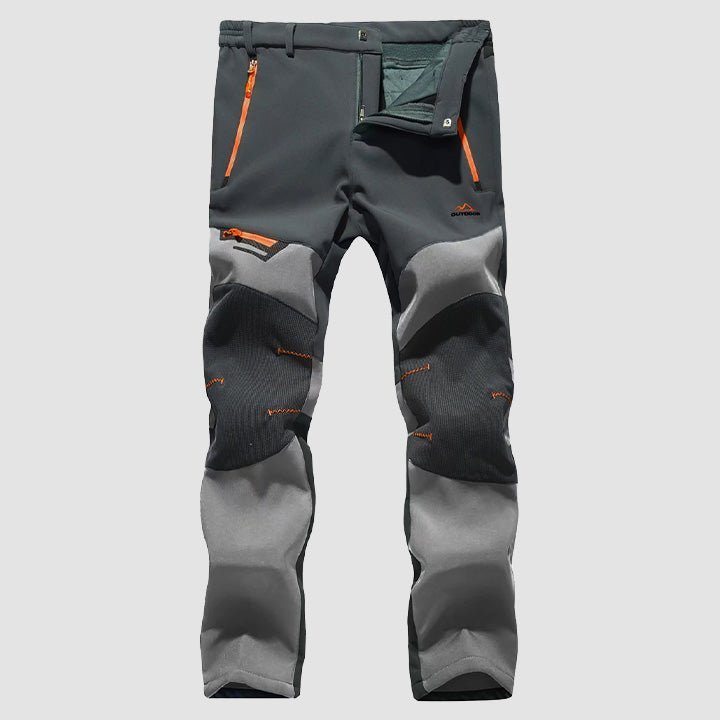 Men's Fleece - Lined Softshell Pants, Water - Resistant for Outdoors - veyora