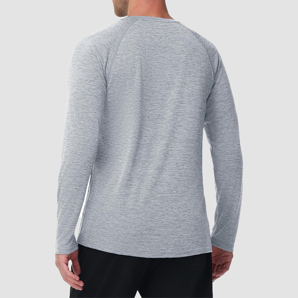 Men's UPF 50+ Long Sleeve Shirt Dry Fit for Fishing & Hiking - veyora