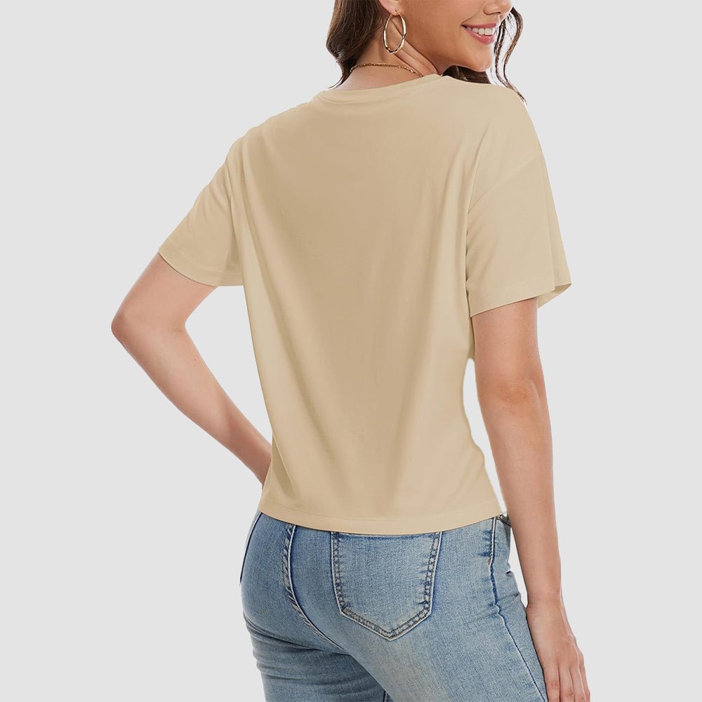 【New In】Women's Cotton UPF 50+ Summer Crop Top T-Shirt - veyora