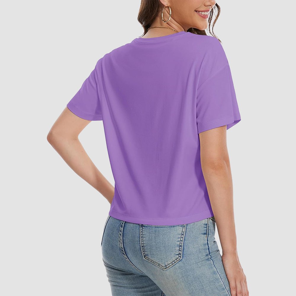 【New In】Women's Cotton UPF 50+ Summer Crop Top T-Shirt - veyora