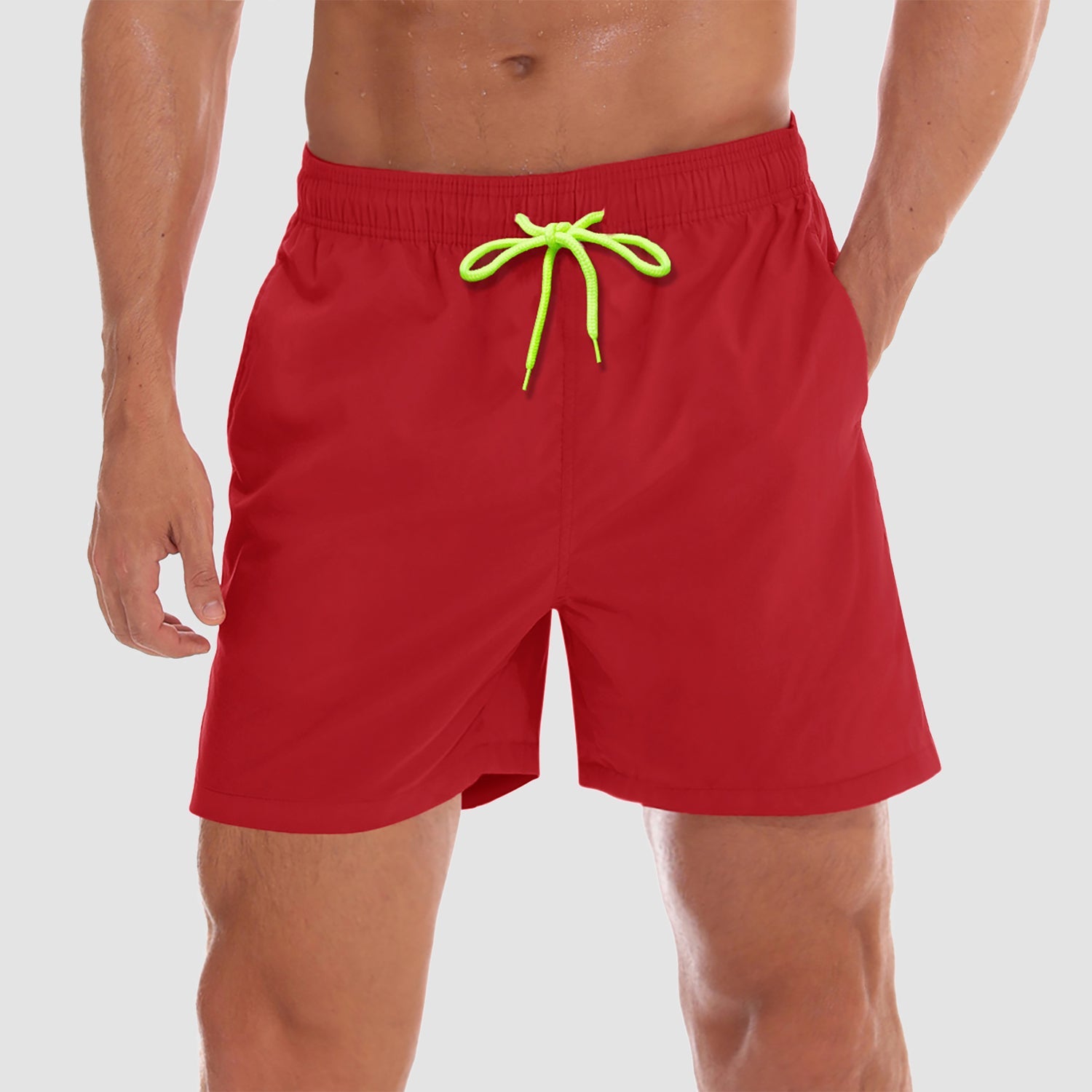 Men's Quick Dry Swim Trunks - Mesh Lining, Multi-Pocket Shorts