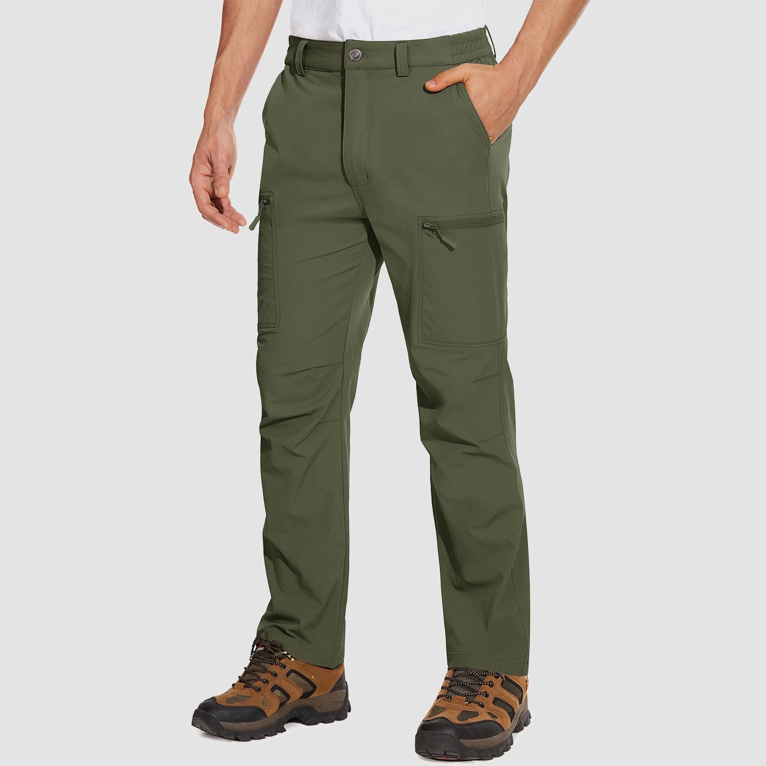 Men's Pants Water Resistant Stretch Straight Leg Cargo Pant - veyora