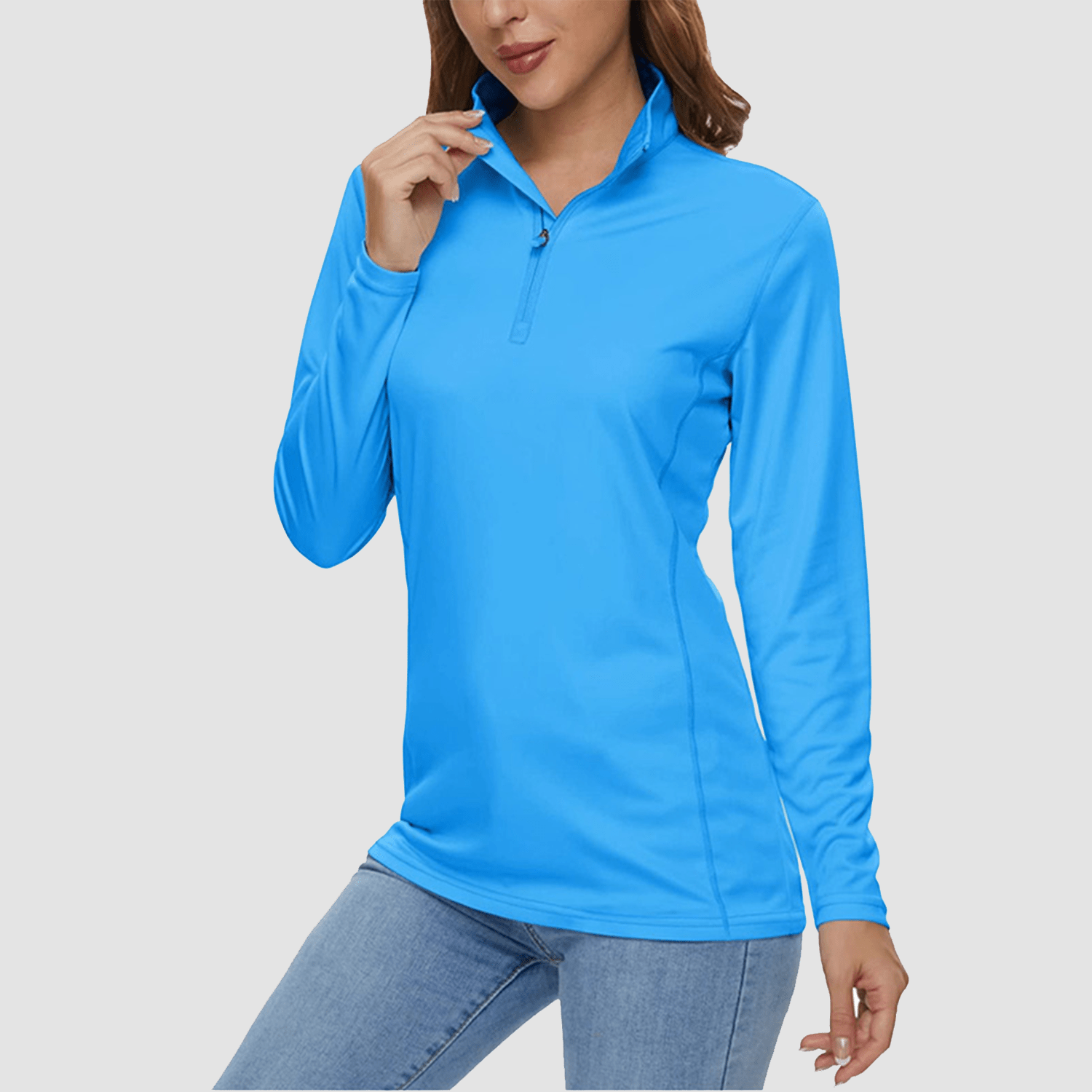 Women's Half Zip Quick Dry Shirt UPF 50+ - veyora