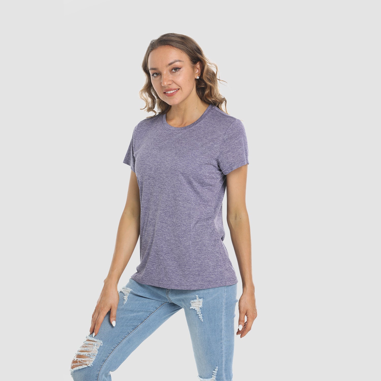 Women's Quick-Dry Short Sleeve Running Workout T-Shirt