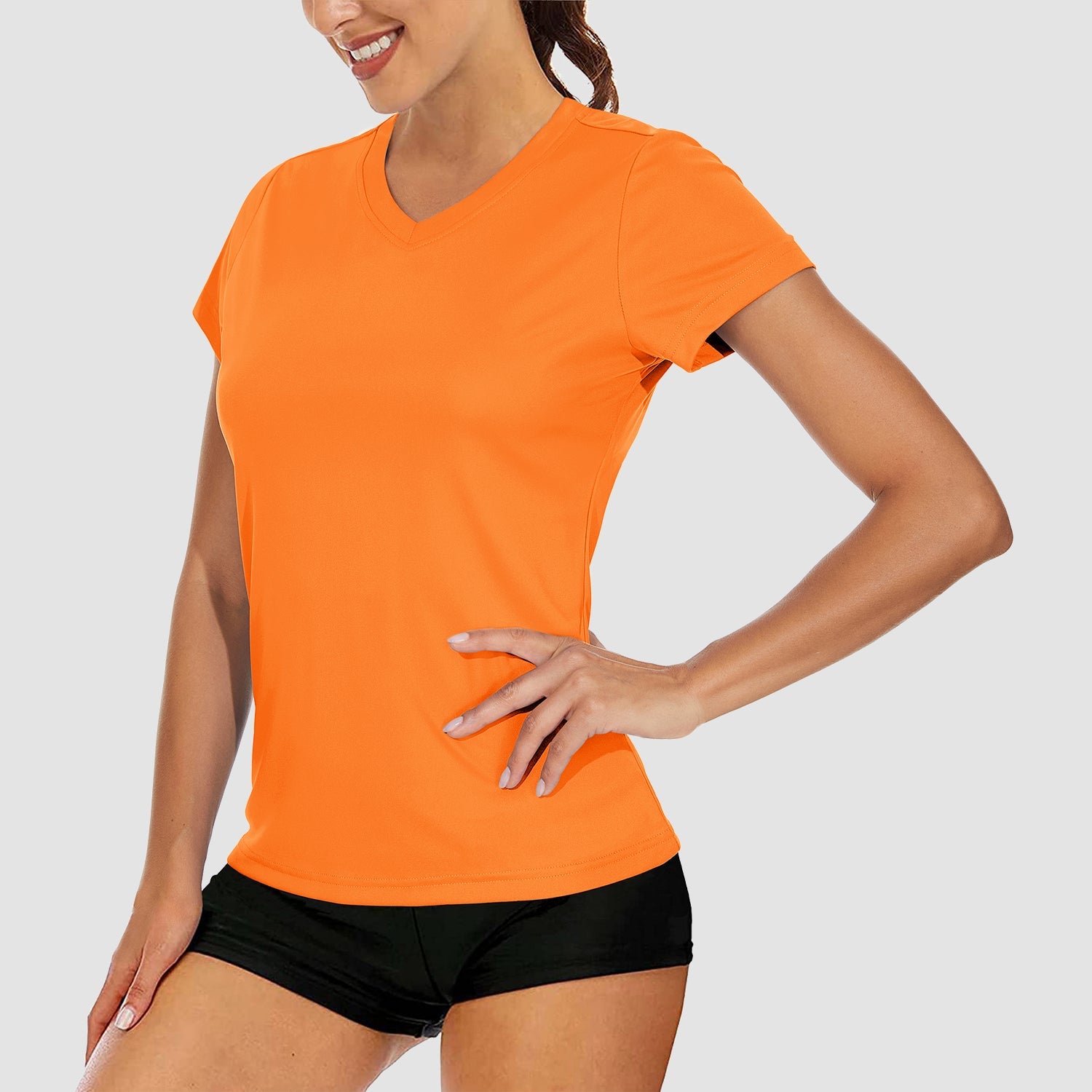 Women's Quick-Dry V-Neck Athletic T-Shirt