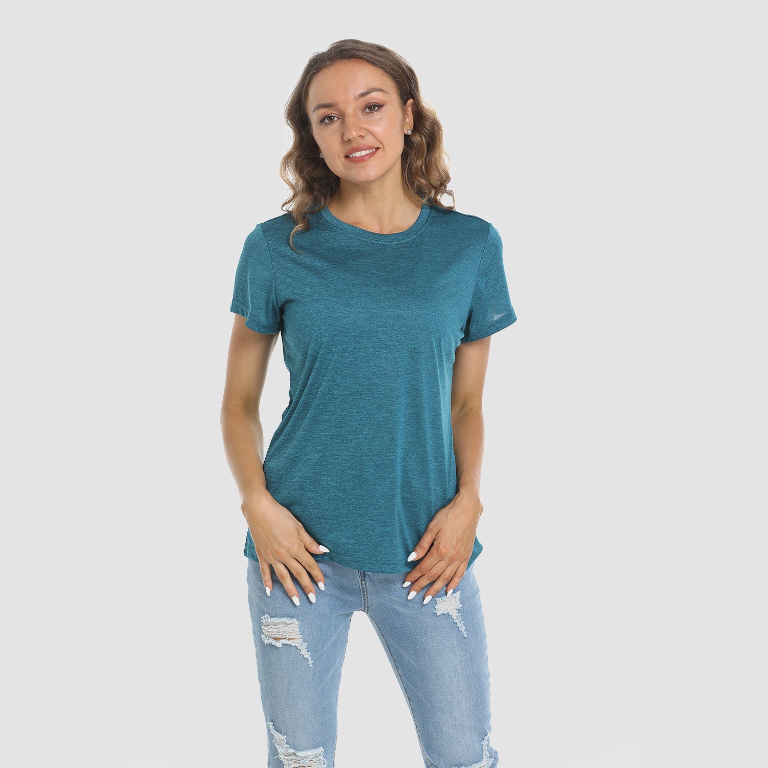 Women's Quick-Dry Short Sleeve Running Workout T-Shirt