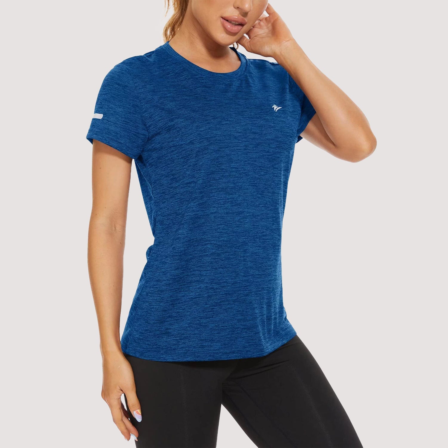 Women's Running T-Shirts Quick Dry with Reflective Strips Tee Shirts - veyora