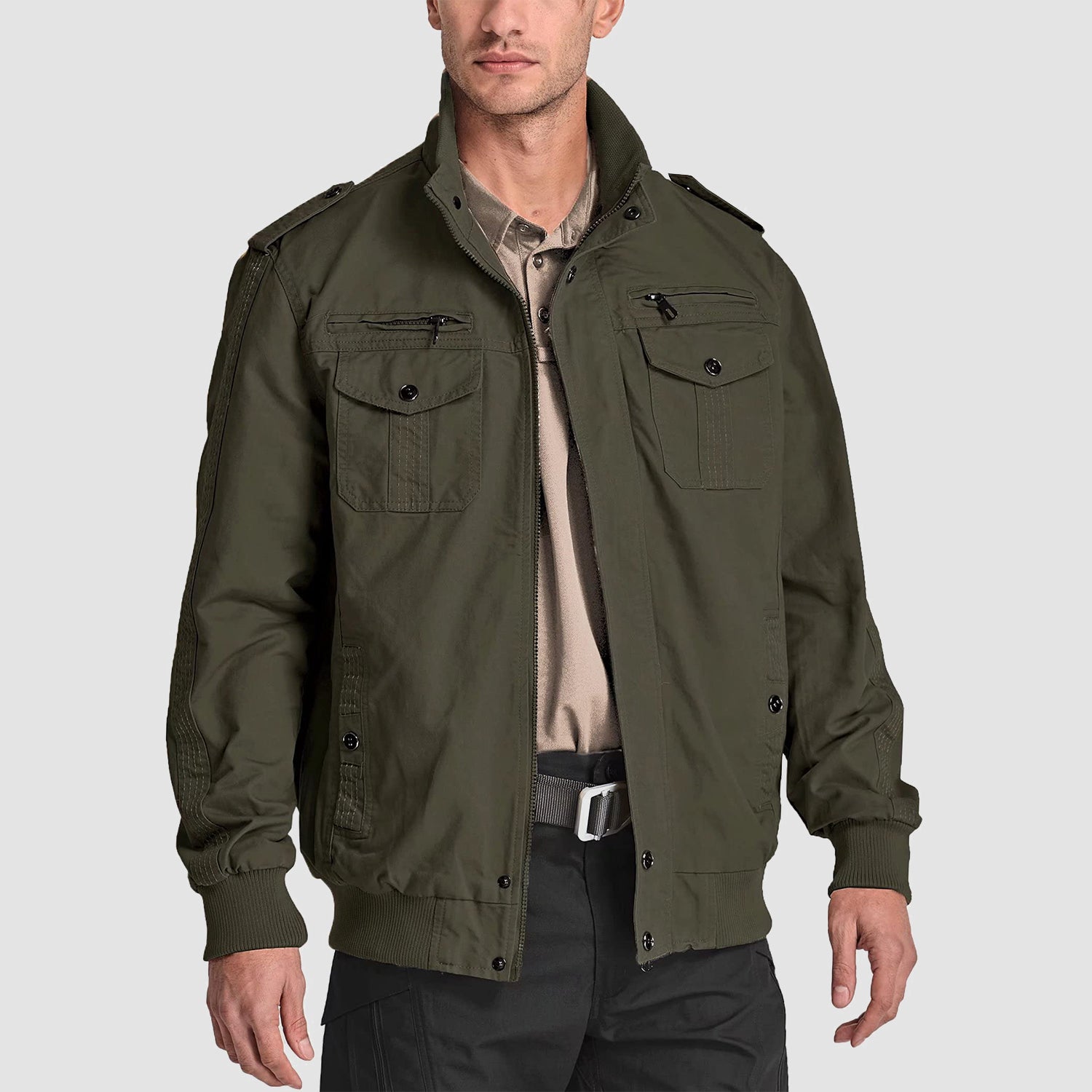 Men's Lightweight Tactical Cargo Jackets Combat Jacket - veyora
