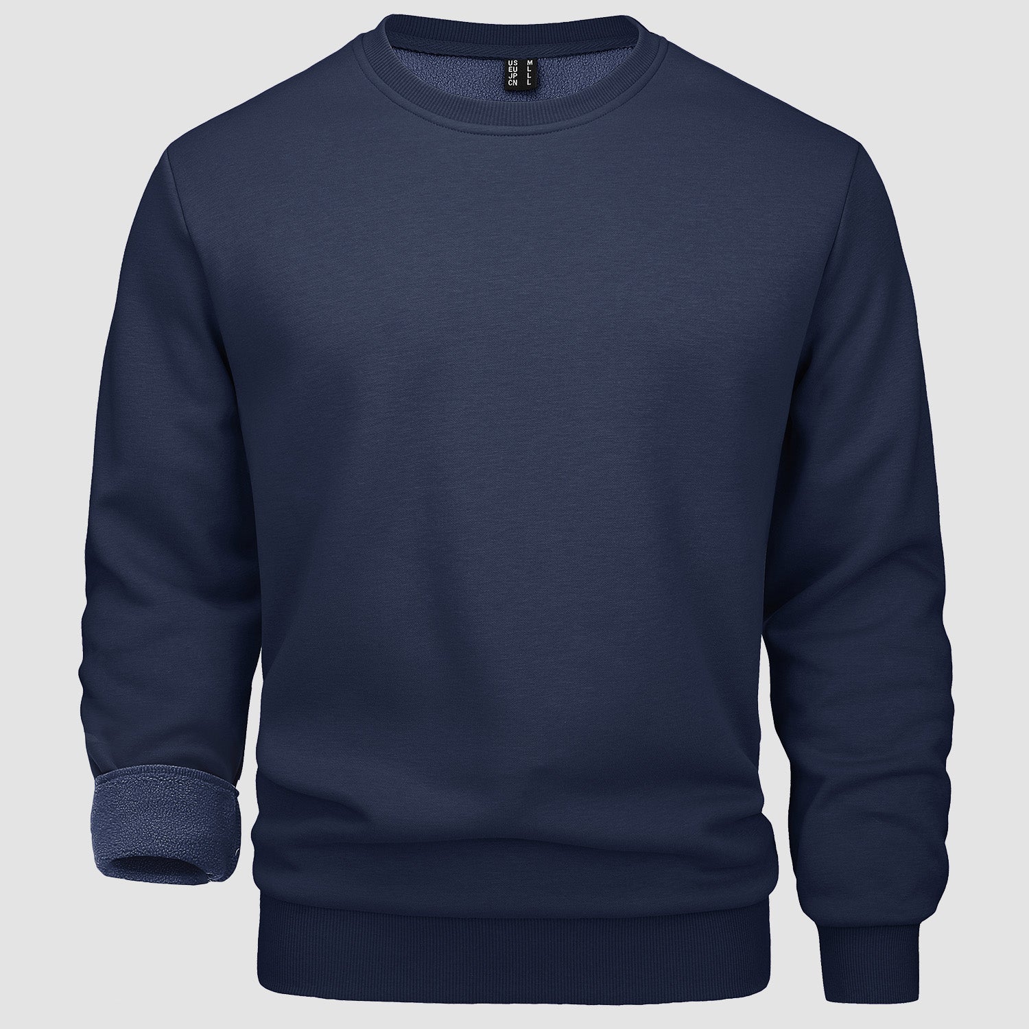 Men's Fleece Crewneck Sweatshirt - Warm Lilac Pullover - veyora