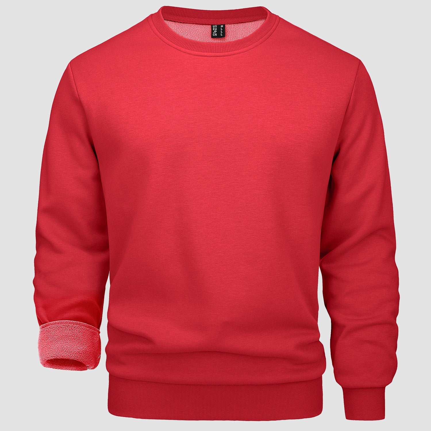 Men's Fleece Crewneck Sweatshirt - Warm Lilac Pullover - veyora