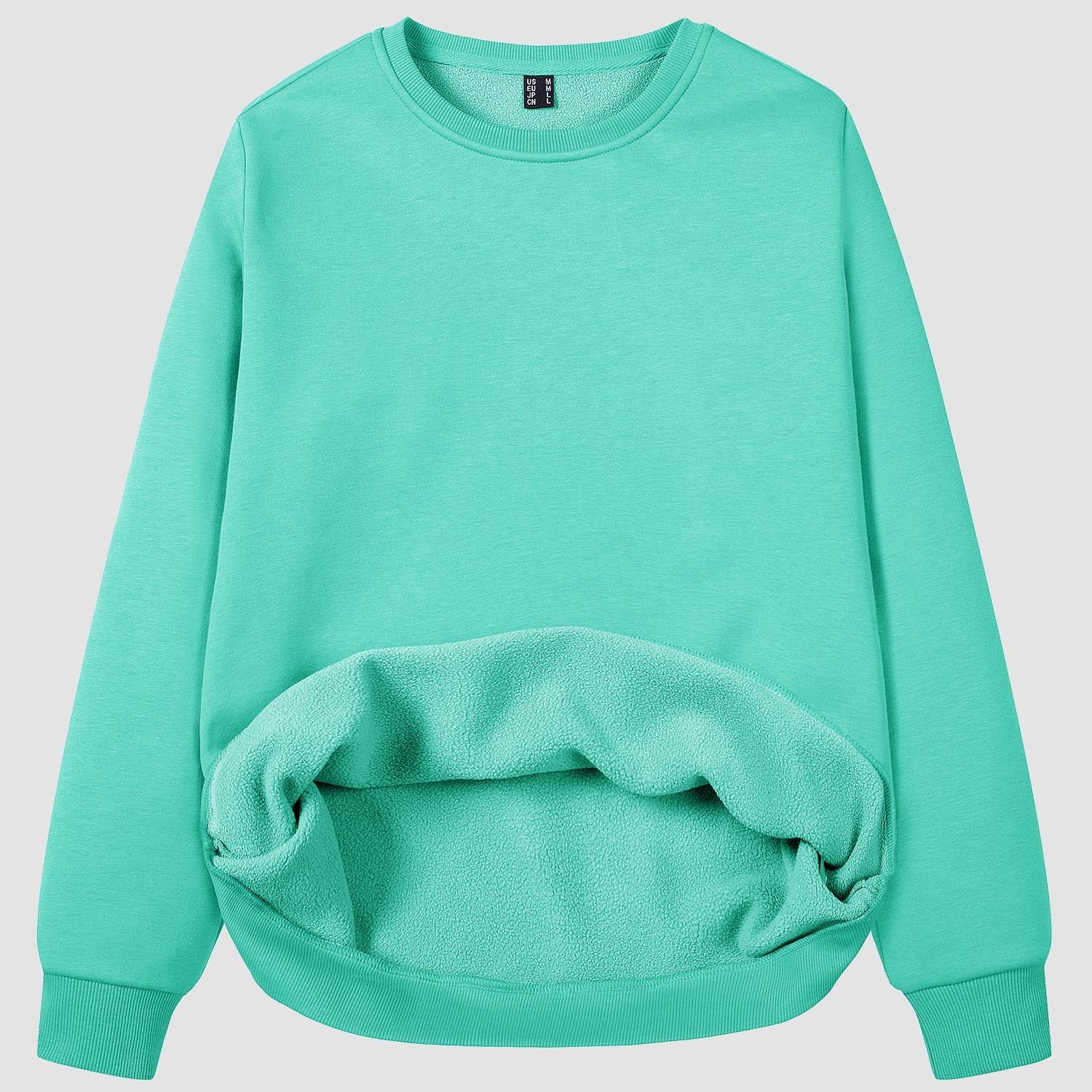 Women's Fleece Sweatshirt - Crewneck & Long Sleeve
