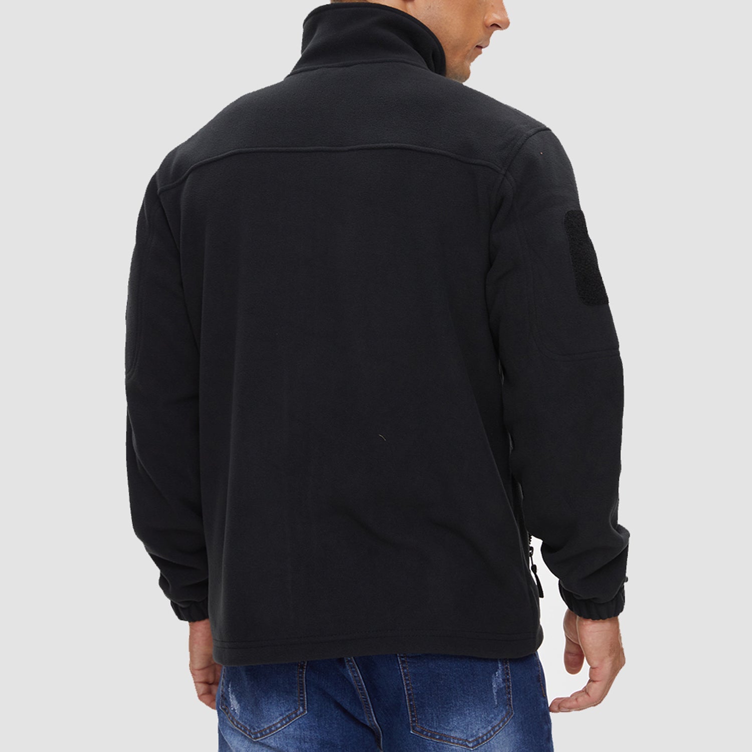 Men's Fleece Tactical Jacket Stand Collar Military Field Jackets - veyora