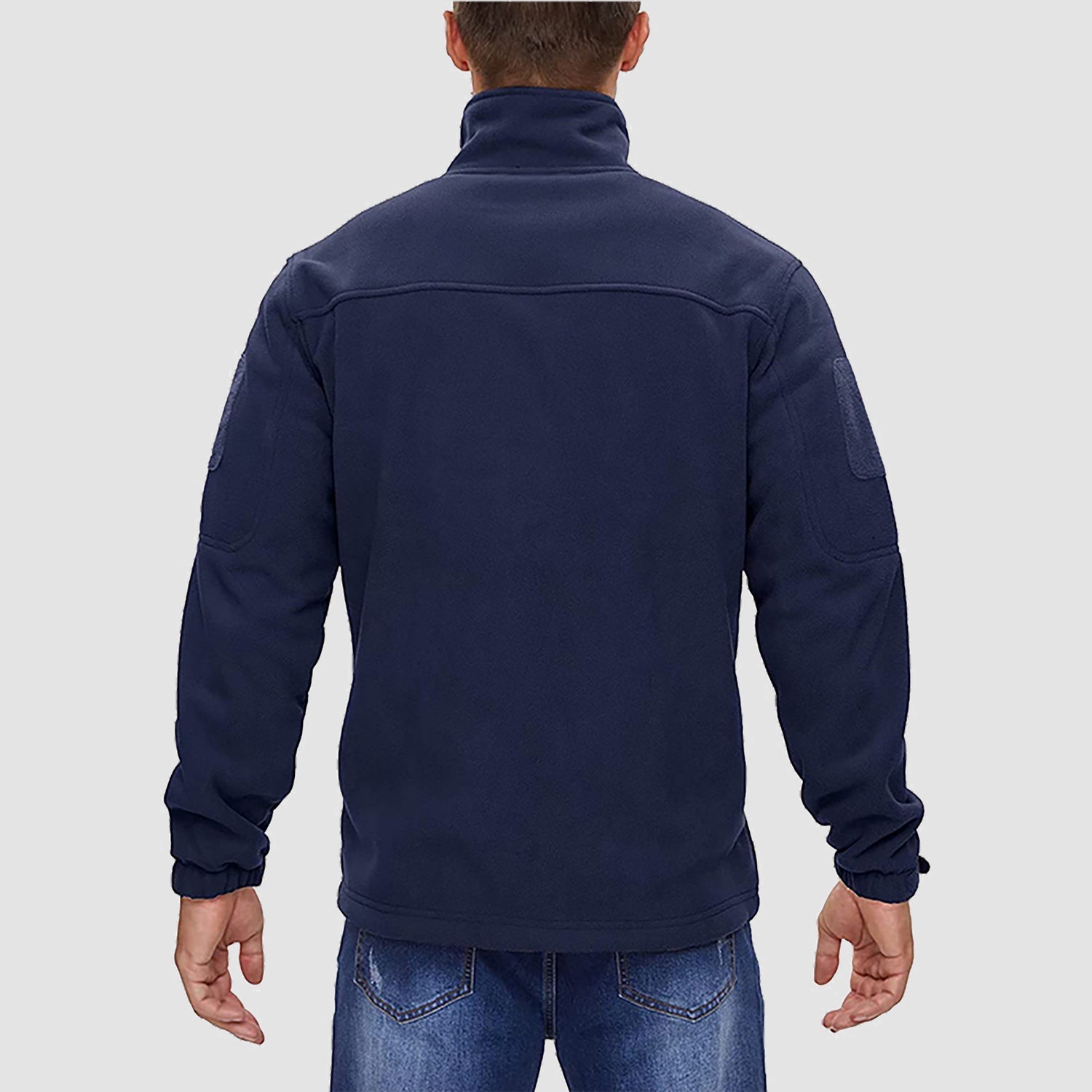 Men's Fleece Tactical Jacket Stand Collar Military Field Jackets - veyora